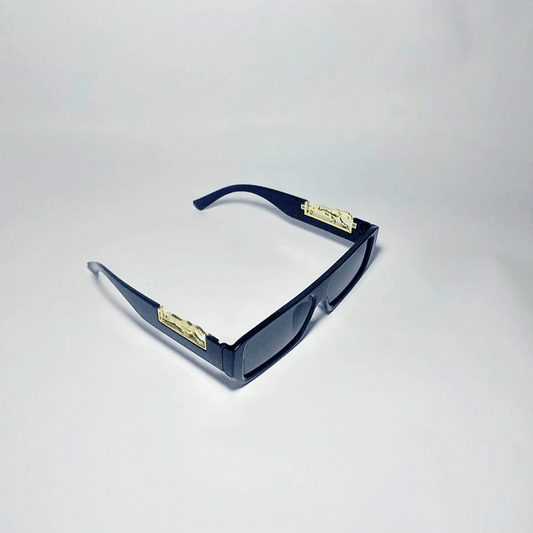 Classic Black Shades with Golden Touch – Stylish Unisex Sunglasses